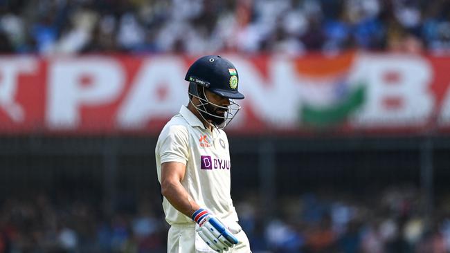 Virat Kohli batted masterfully for India, but couldn’t stop the carnage. Picture: AFP