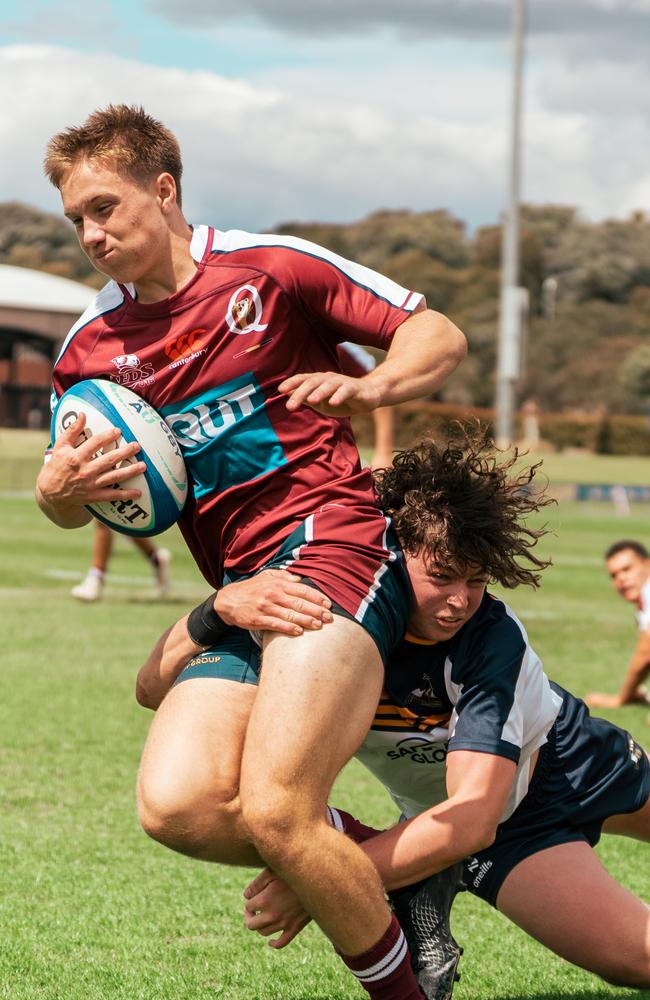 Dylan Terblanche. Action from the round two game between the Reds and Brumbies. Picture courtesy of ACT Brumbies Media.