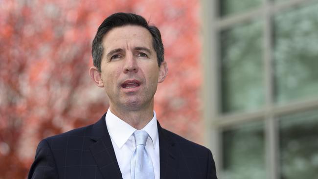 Former trade minister Simon Birmingham this month launched formal World Trade Organisation action over an 80 per cent tariff China applied to $2.5bn of Australian barley. Picture: AAP