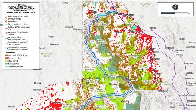 On Thursday a Powerlink spokeswoman defended the process and planning involved in determining the location of the high voltage power lines needed to connect the proposed pumped hydro dam at Borumba with the Woolooga substation, saying it had a compensation scheme and had considered a range of factors including the environment.