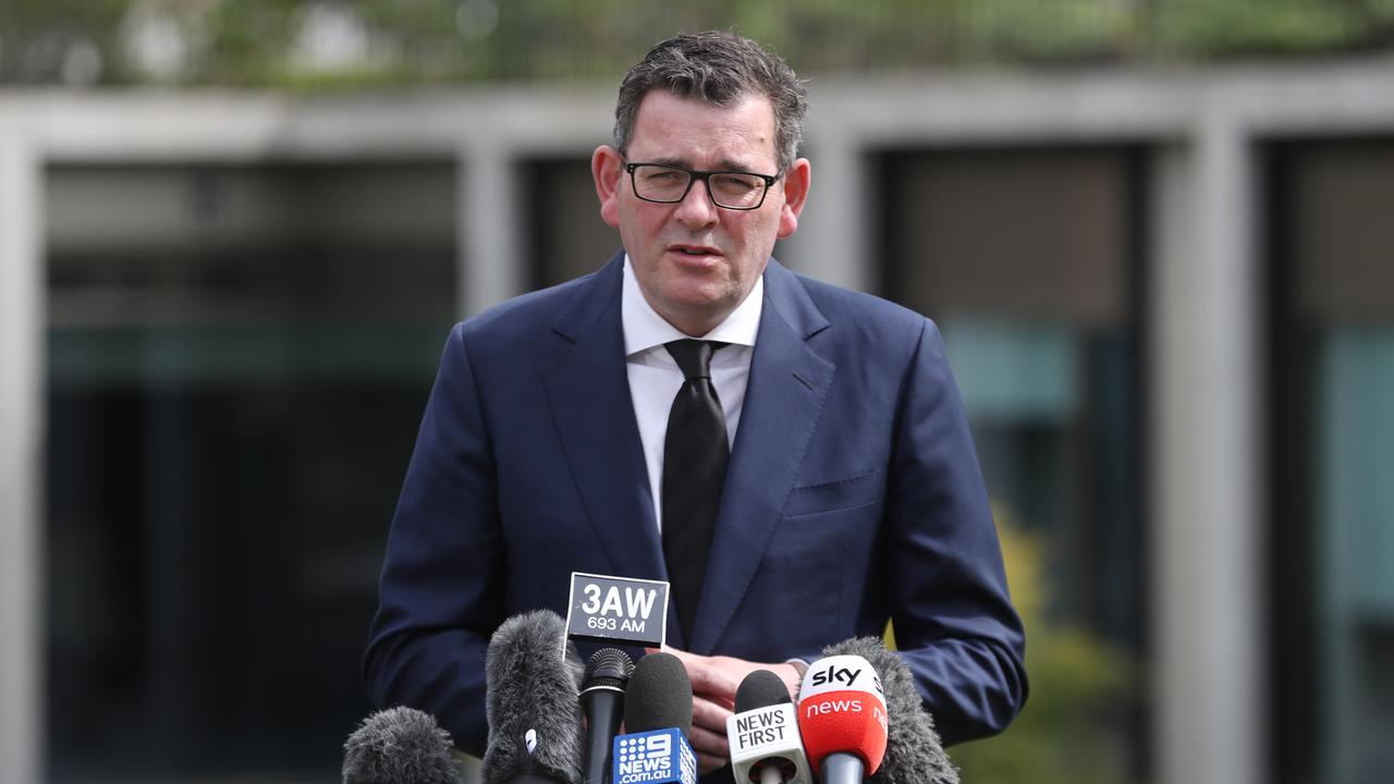 Daniel Andrews announced the state’s touching tribute to the Queen. Picture: David Crosling