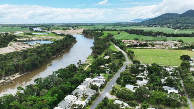 The Barron River in Cairns, Far North Queensland has changed its course and location of the mouth following major weather events in the last 100 years. Picture: Brendan Radke