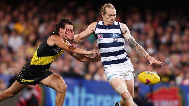 Tom Stewart played a ripping game in the grand final against the Tigers. Picture: Sarah Reed