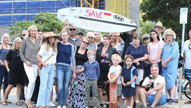 Palm Beach residents and locals angry at the building in the suburb. They say their property values are being affected. Picture: Glenn Hampson