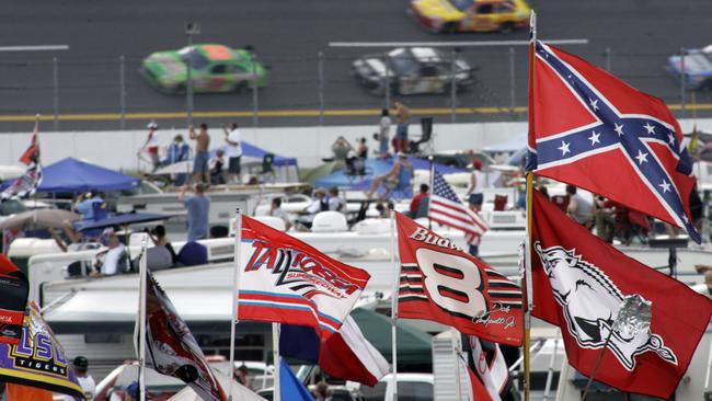 NASCAR banned the Confederate flag from its races and venues on June 10. Picture: AP