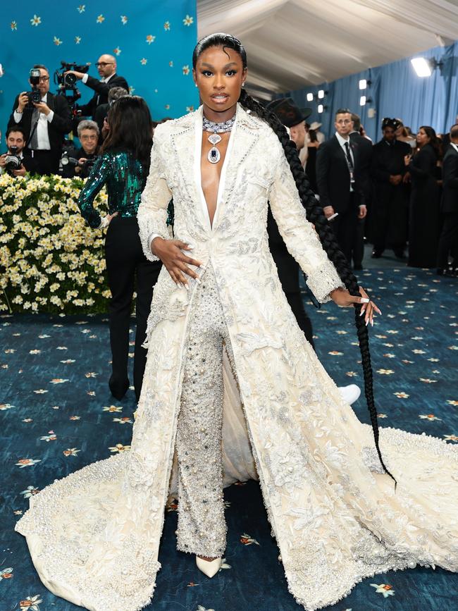 Coco Jones attends the 2025 Met Gala Celebrating 