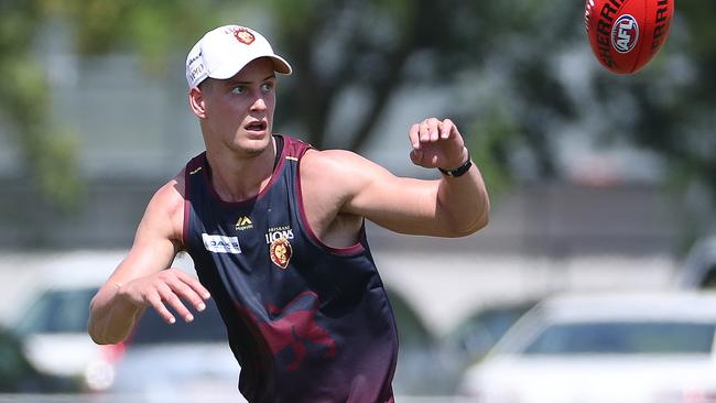 Jarrod Berry at pre-season training for the Brisbane Lions. Picture: Peter Wallis