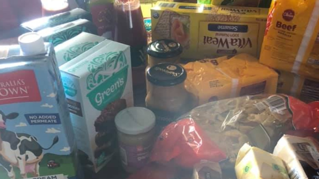 The mum also shared a photo of her supermarket haul. Picture: Facebook.