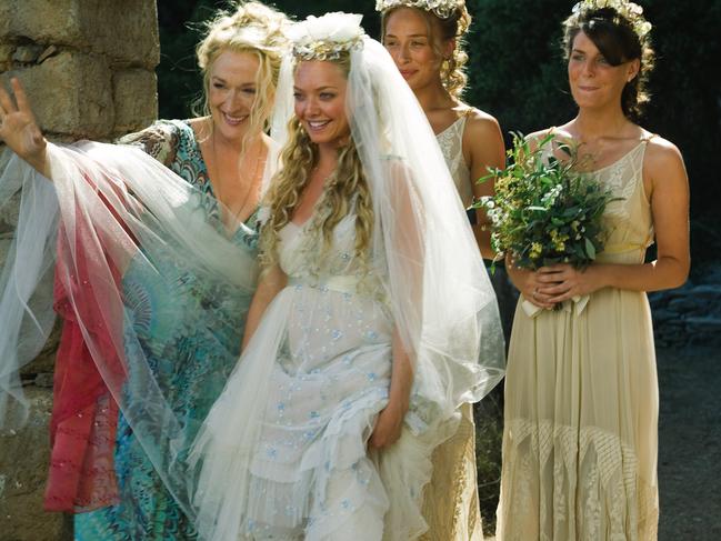 Actor Meryl Streep in a scene from 2008 film 'Mamma Mia'. Picture: NBC Universal.