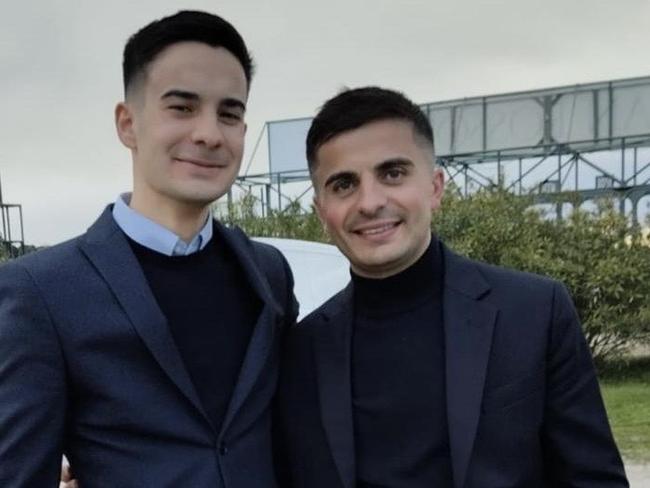 Italian jockey Andrea Atzeni (right) will honour his great mate Stefano Cherchi, who died in a riding accident earlier this year, in the Melbourne Cup.