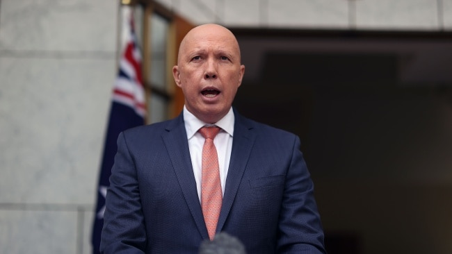 Defence Minister Peter Dutton has said Vladimir Putin could use chemical weapons in Ukraine. Picture: NCA