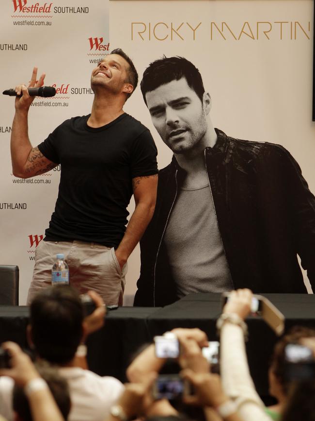 Ricky Martin at Southland shopping centre.