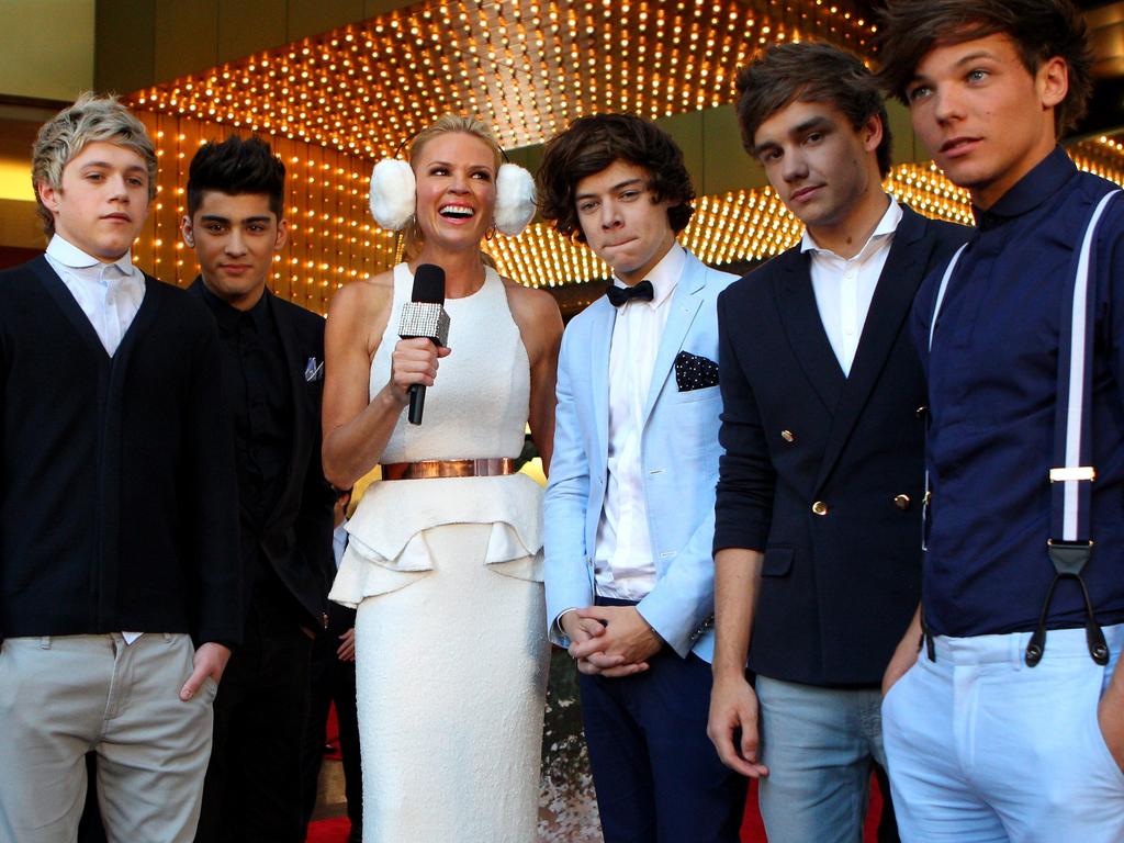 Niall Horan, Zayn Malik, Harry Styles, Liam Payne and Louis Tomlinson of One Direction arrive at the 2012 Logie Awards. Picture: Scott Barbour/Getty Images