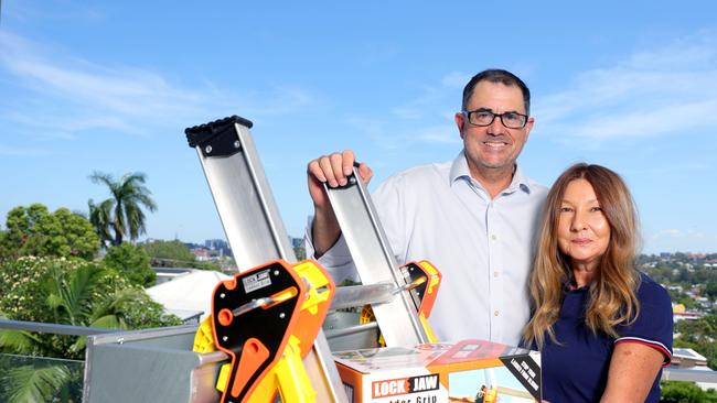 Loch Door Ladder Grip director Craig Charlton and general manager Gail Bray with the device.