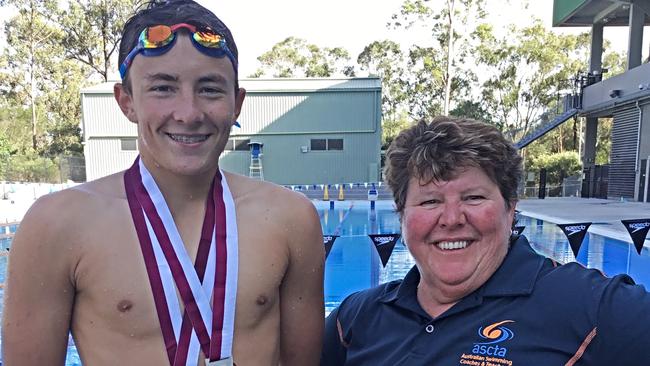 FLASHBACK: Ben Armbruster as a youth with his coach Gail Smail.