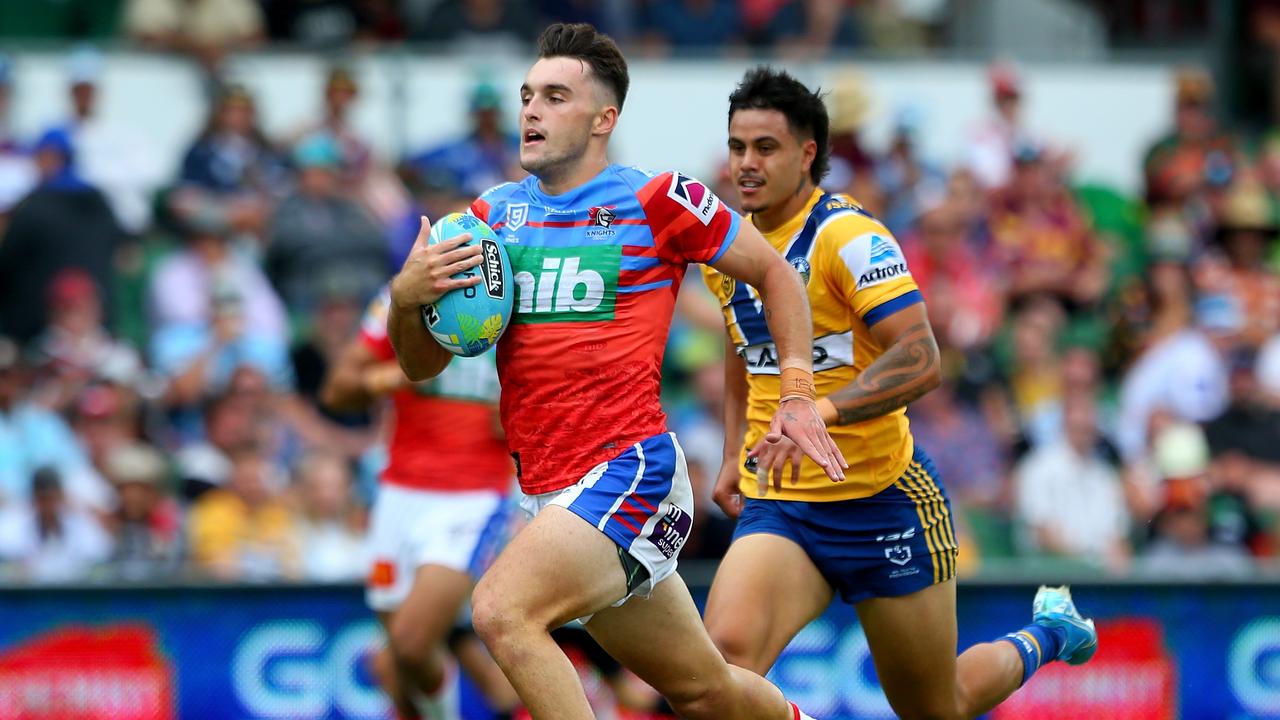 Tex Hoy scored a try in all three of his games at the Perth Nines.