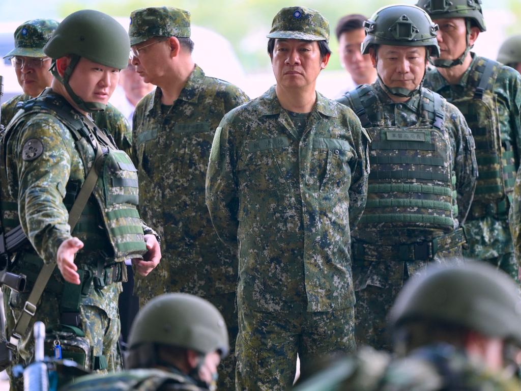 Taiwan President Lai Ching-te, centre. Picture: Sam Yeh/AFP