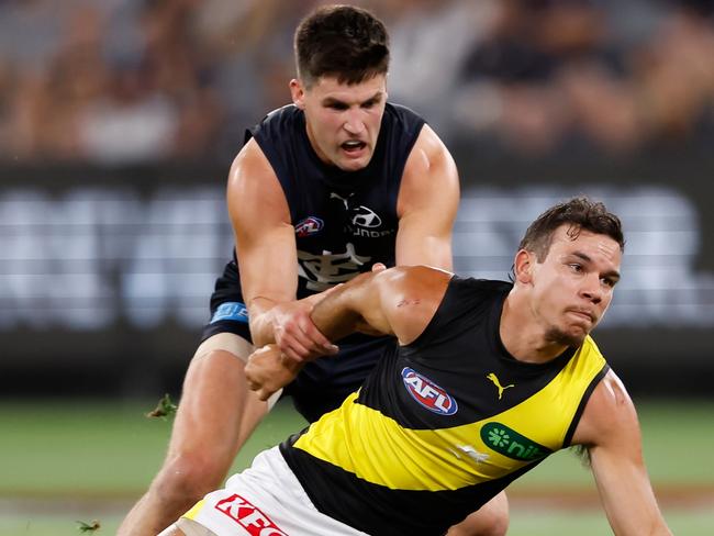 Richmond and Carlton drew the most eyeballs on a Thursday night. Picture: Dylan Burns/AFL Photos