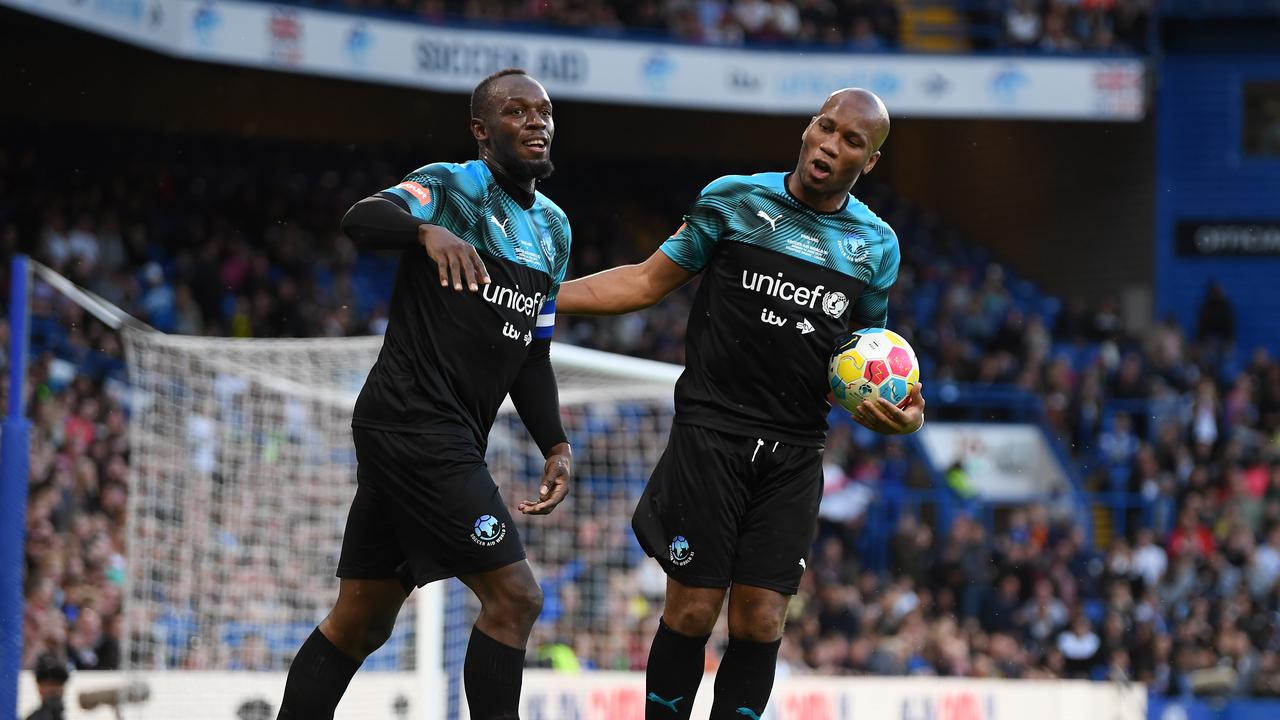 Usain Bolt guided the World XI to a win in Soccer Aid 2019.