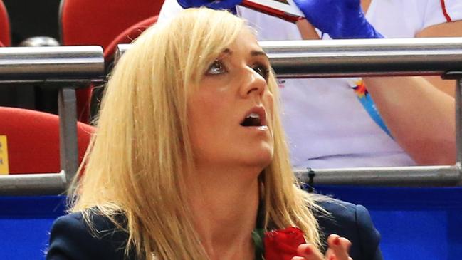 England Coach Tracey Neville during the England v Samoa game at the Netball World Cup, Allphones Arena, Sydney Olympic Park. pic Mark Evans
