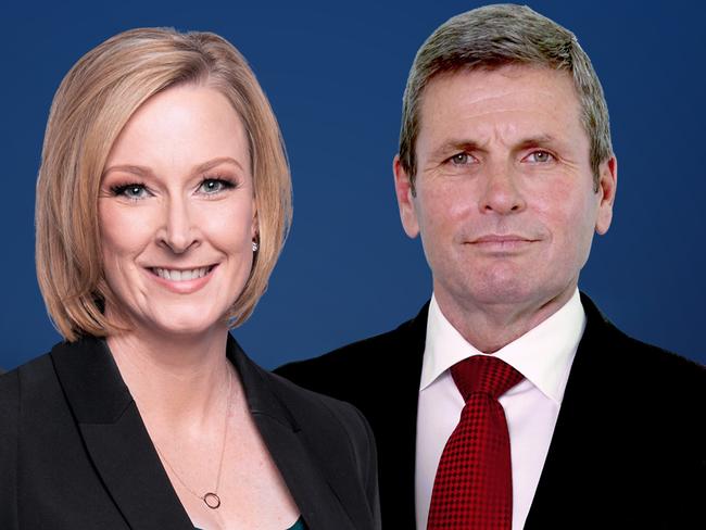 The ABC’s 7.30 host Leigh Sales and political correspondent Chris Uhlmann.