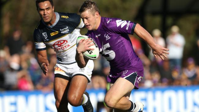 Harry Grant impressed for the Storm against the Cowboys. Picture: Hamish Blair/NRL Photos