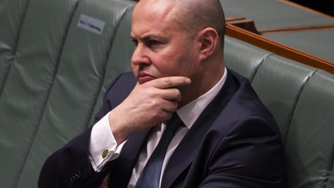 Treasurer Josh Frydenberg during Question Time. Picture: NCA NewsWire / Martin Ollman