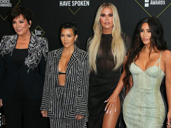 Kris Jenner, Kourtney Kardashian, Khloe Kardashian and Kim Kardashian. Picture: AFP