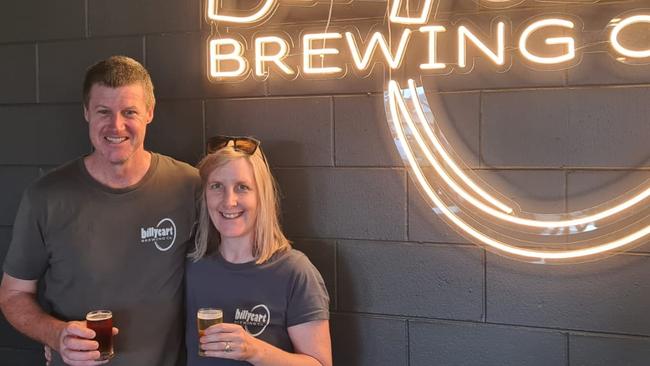 Atherton locals Matt Bradford and Margaret Barker have opened BillyCart Brewery. Picture: Supplied.