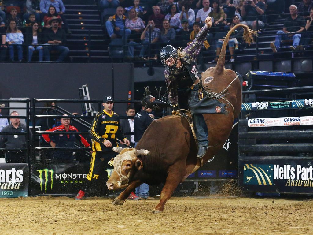 The PBR bull riders Cairns Invitational had plenty of thrills and