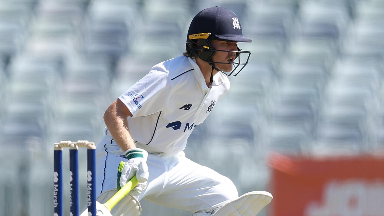 Will Pucovski on his way to 39 from 68 balls on his Sheffield Shield return for Victoria. Picture: Paul Kane / Getty Images