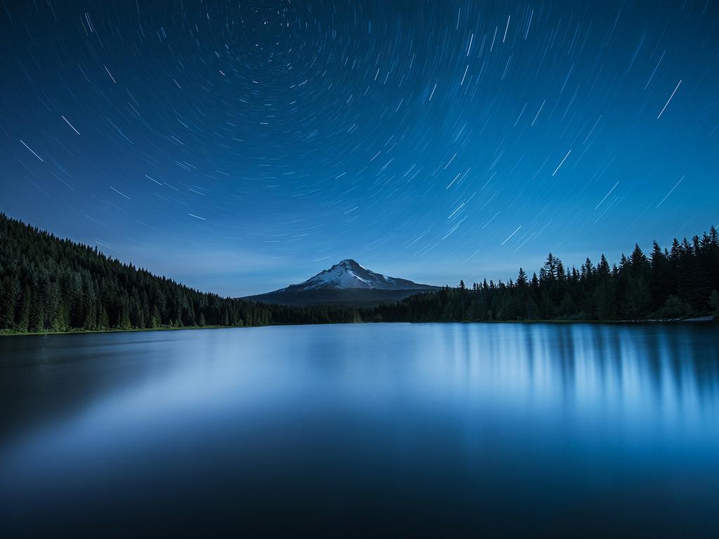 Polaris over Mount Hood... Gov’t Camp, Or, United States. Picture: Garrett Suhrie/Insight Astronomy Photographer of the Year 2016