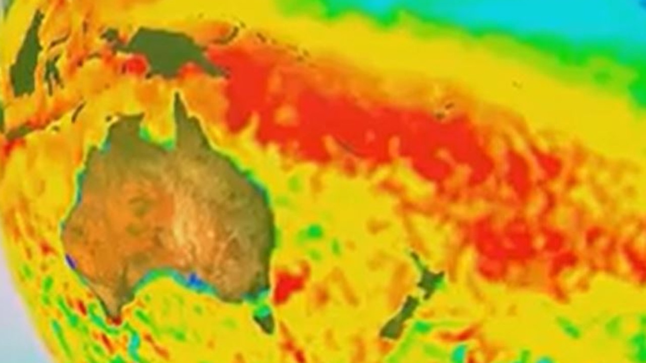 A triple La Nina is predicted to collide with a Negative Indian Ocean Dipole this spring. Picture: Sky News