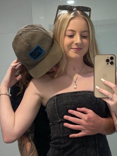 Charlie Quinn, who died along with two friends in a car crash in Tarago on Sunday. Pictured with her boyfriend, who remains in hospital after the crash.