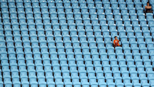 Not quite a full house at a Hyundai A-League match at the then named Skilled Stadium between Gold Coast United FC and Brisbane Roar FC back in 2012.