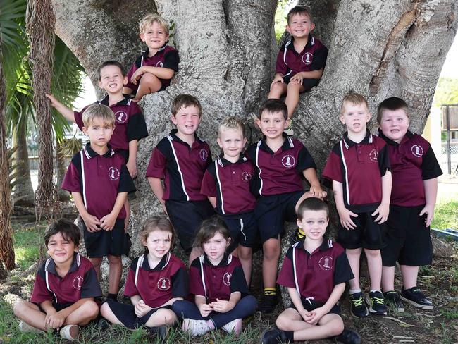 Burnett Heads State School<br/><p>Front row from left: Jeziah, Chloe, Thea, Gage.</p><p>Middle row: William, Hayden, Kobi, Thomas, Geronimo, Samuel.</p> Back row: Jacob, Layne, Charlie.<br/>Picture: Patrick Woods.