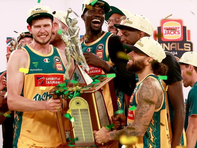 The JackJumpers won the NBL title in their third season. (Photo by Kelly Defina/Getty Images)