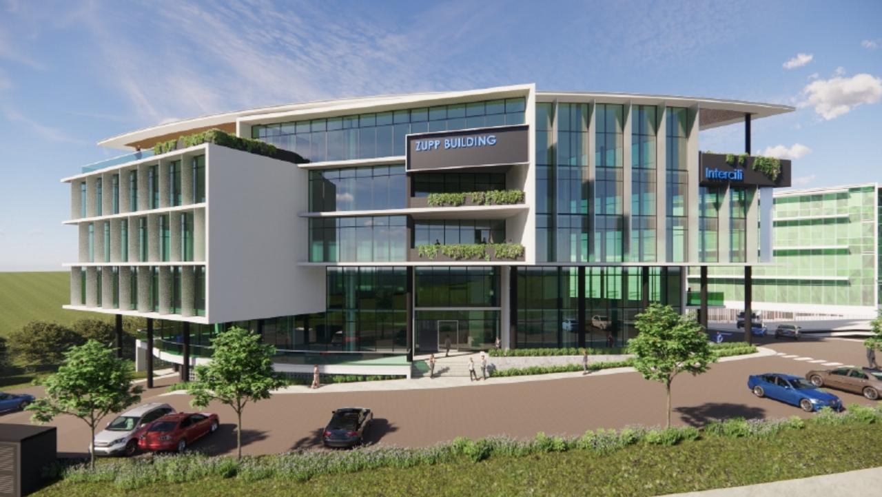 Artist impression of a proposed office building at the Zupp complex at Ormeau. Picture: Supplied