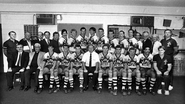 Clinton Mohr, Tony Rea and Jim Stafford pictured in this Brisbane team shot. Picture by Paul Edwards.