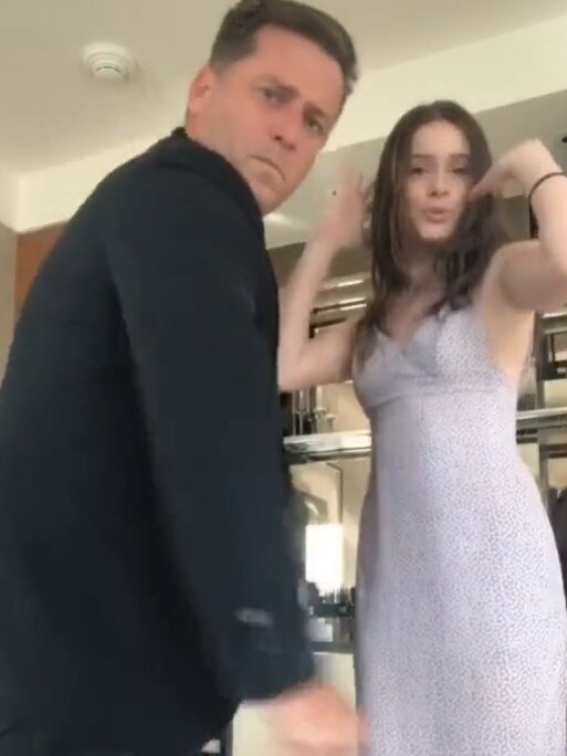 TODAY host Karl Stefanovic on TikTok with daughter Ava. Picture: TikTok (@karlstefanovic)