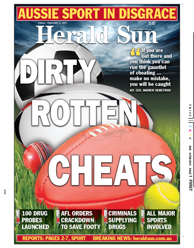 How the Herald Sun covered the story.