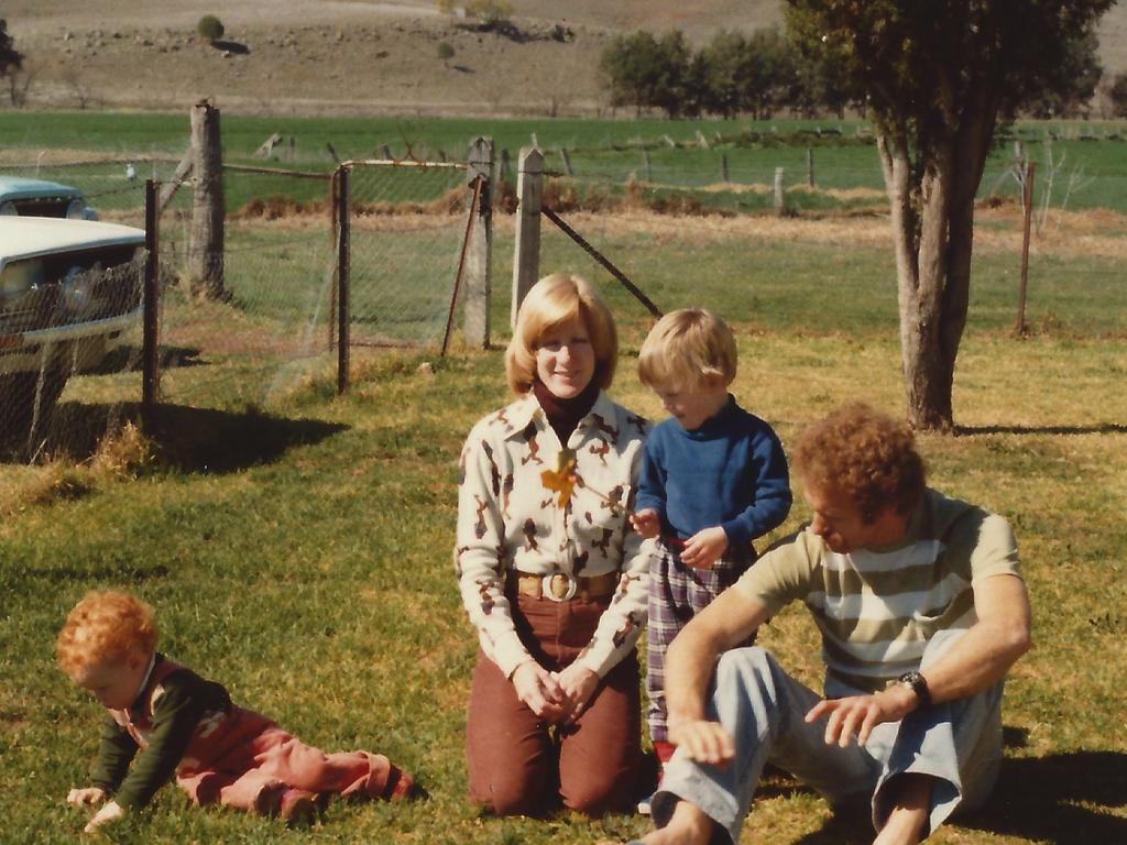 The Donaldson family in the country in the early 1980s.