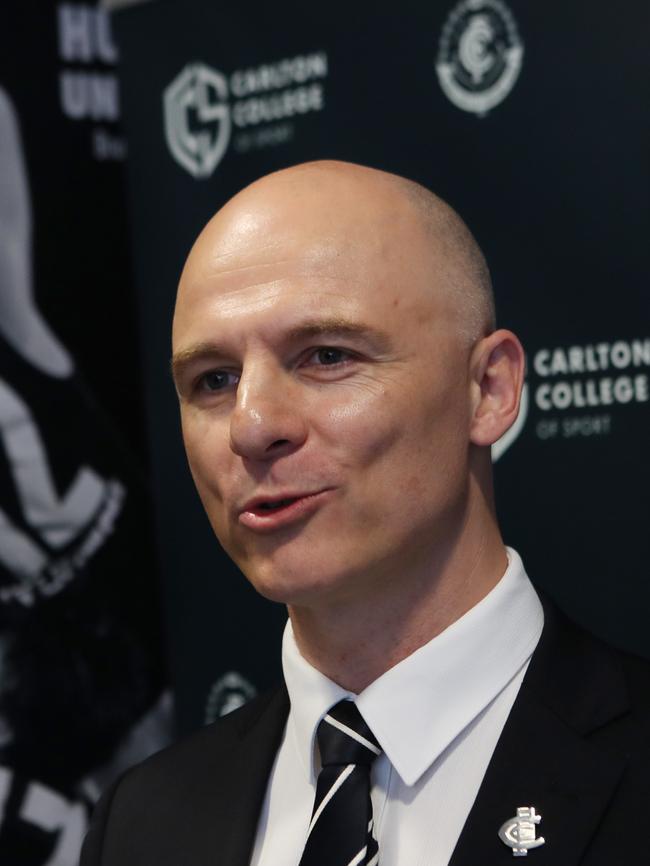 Carlton CEO Cain Liddle says his club has focused on the draft over the past three years. Pic: AAP 