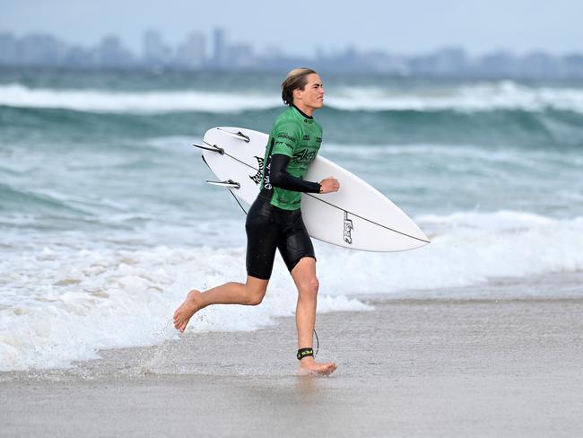 The finals of the boys individual events at the Australian Interschools Surfing Championships Friday May 24, 2024. Picture, John Gass
