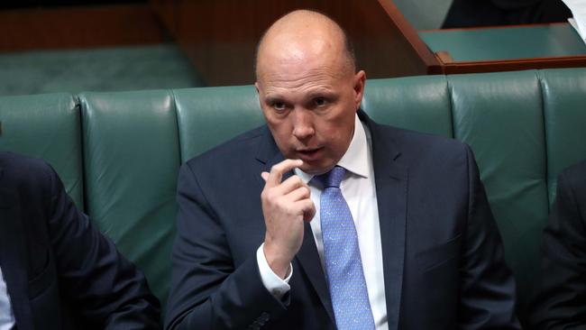 Home Affairs Minister Peter Dutton’s seat hangs in the balance. Picture: Gary Ramage