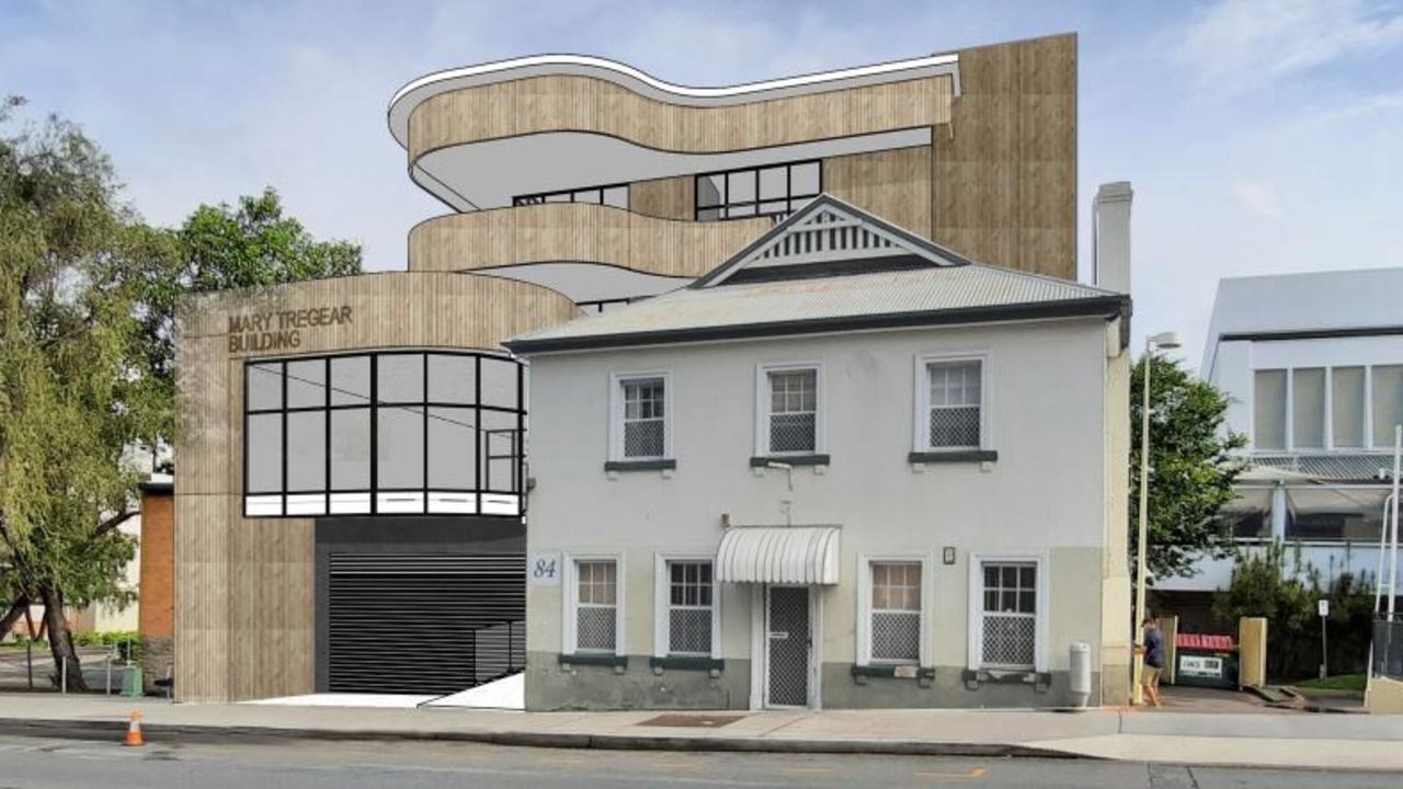 An artist's impression of the new four-storey Mary Tregear Building proposed for the Limestone St site.