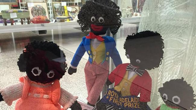 Handmade golliwogs on display at the Royal Adelaide Show. Picture: Petra Starke