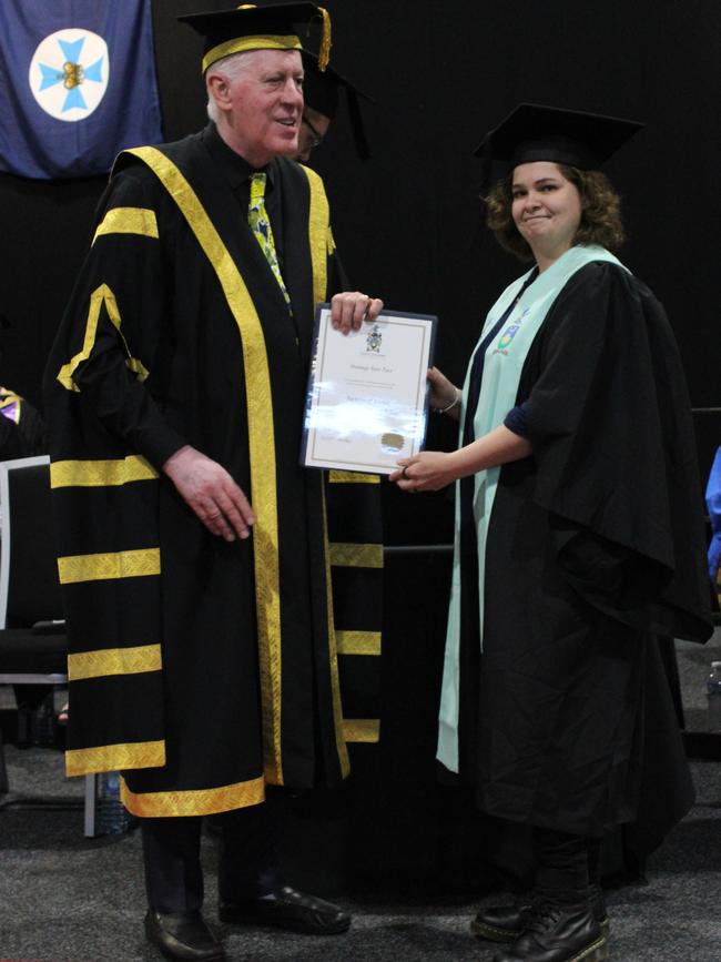 Shanaye Pace graduated with a Bachelor of Science (Criminology and Psychology) with Distinction at the CQUniversity graduation ceremony in Bundaberg on December 14, 2023.