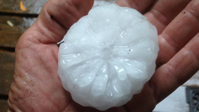 Massive hailstone from Dangar Island on the Hawkesbury.