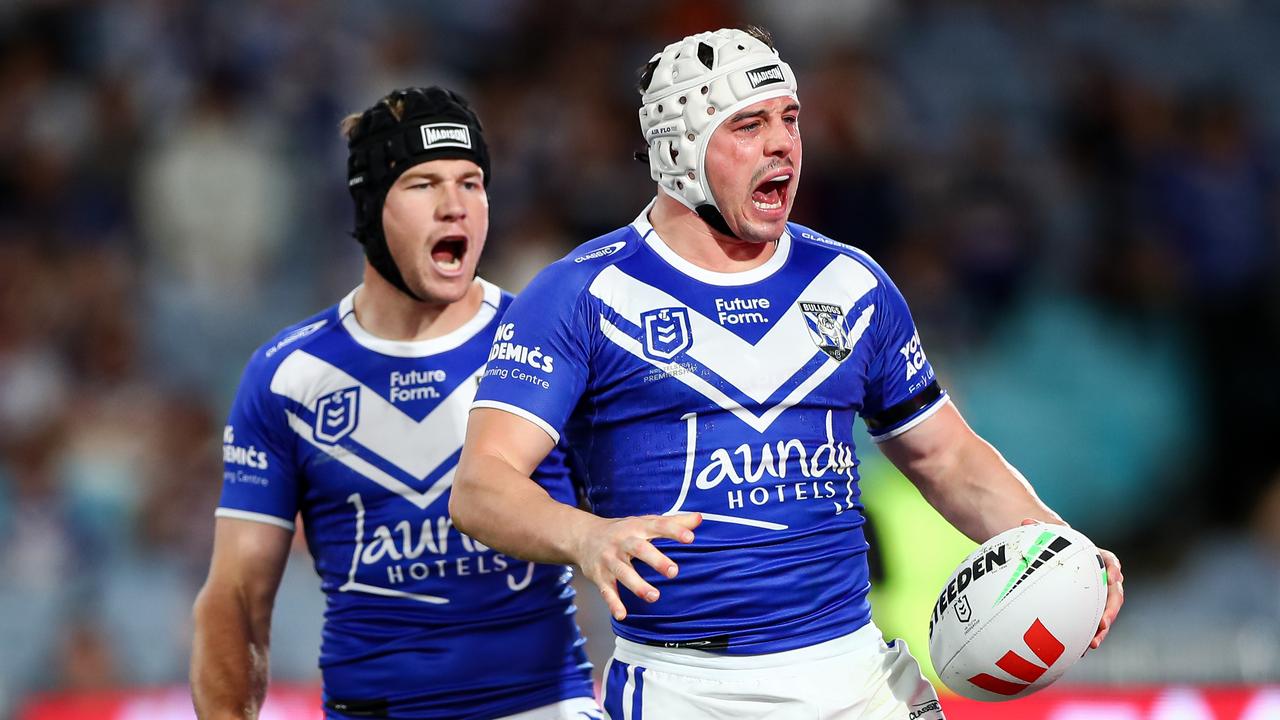 NRL 2024 RD26 Canterbury-Bankstown Bulldogs v Manly-Warringah Sea Eagles – Reed Mahoney, Try, Celebration